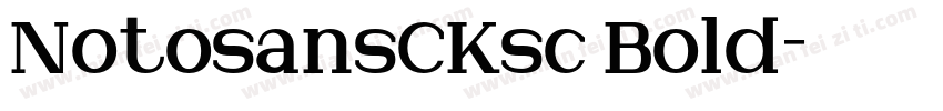 NotosansCKsc Bold字体转换
